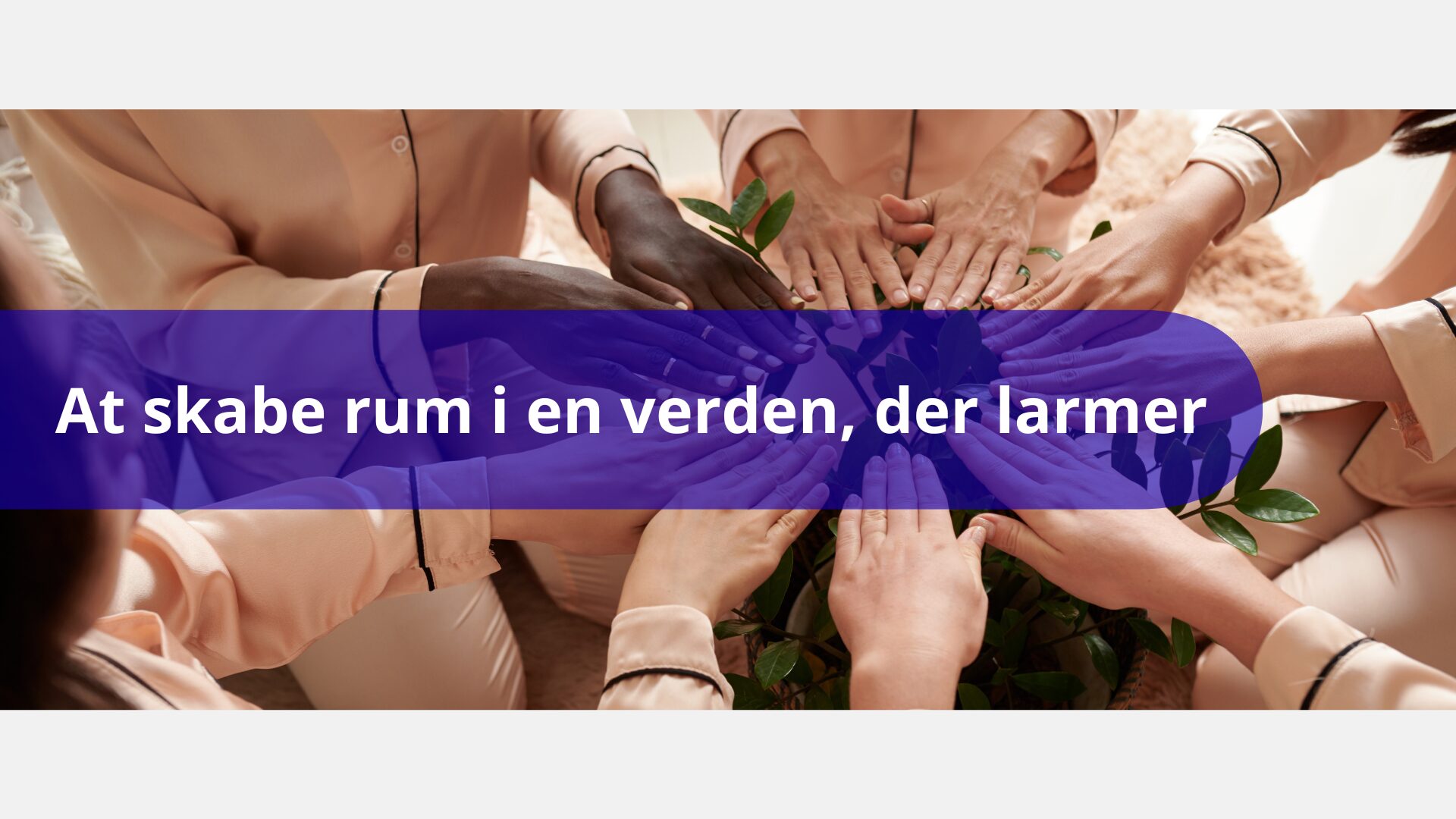 Kvindecirkel. Kvinder i en rundkreds med hænderne holdt op mod midten.